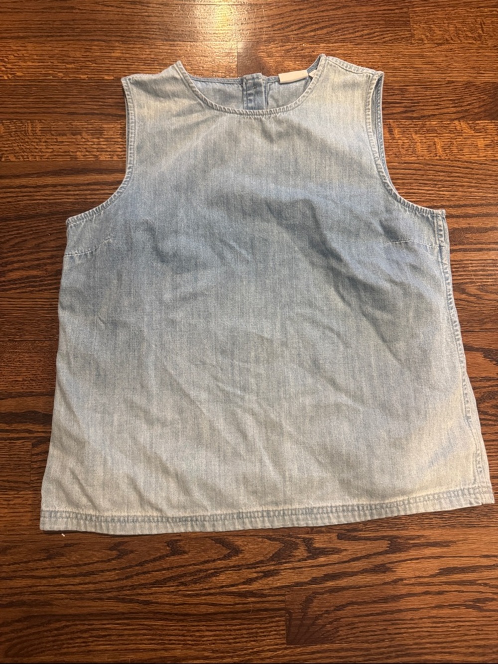 Ag Adriano Goldschmied Light Blue Denim Sleeveless Top